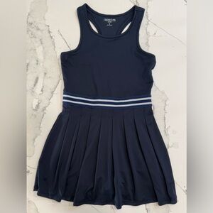 Crewcuts Girls Sz-L Active Navy, Pleated Dress with Navy Shorts attached